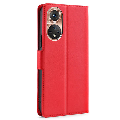Strong Magnetic Closure Phone Cover Ultra-thin Leather Phone Case with Stand for Honor 50