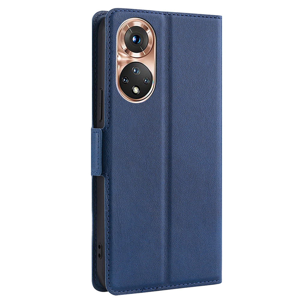 Strong Magnetic Closure Phone Cover Ultra-thin Leather Phone Case with Stand for Honor 50