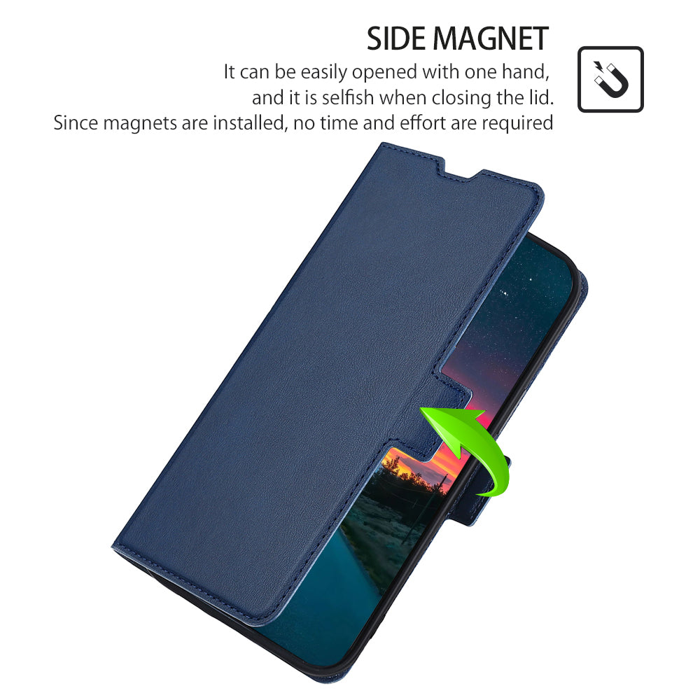 Strong Magnetic Closure Phone Cover Ultra-thin Leather Phone Case with Stand for Honor 50