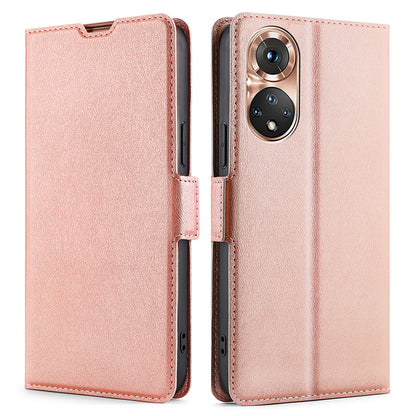 Strong Magnetic Closure Phone Cover Ultra-thin Leather Phone Case with Stand for Honor 50