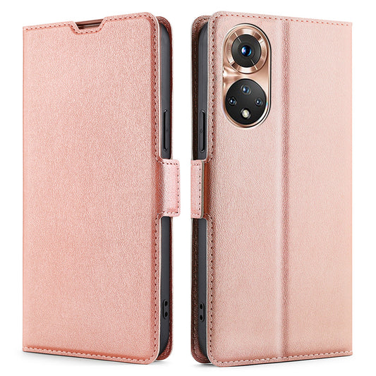 Strong Magnetic Closure Phone Cover Ultra-thin Leather Phone Case with Stand for Honor 50