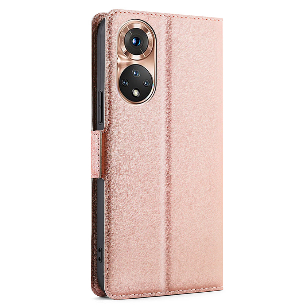 Strong Magnetic Closure Phone Cover Ultra-thin Leather Phone Case with Stand for Honor 50