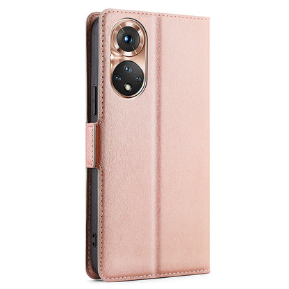 Strong Magnetic Closure Phone Cover Ultra-thin Leather Phone Case with Stand for Honor 50