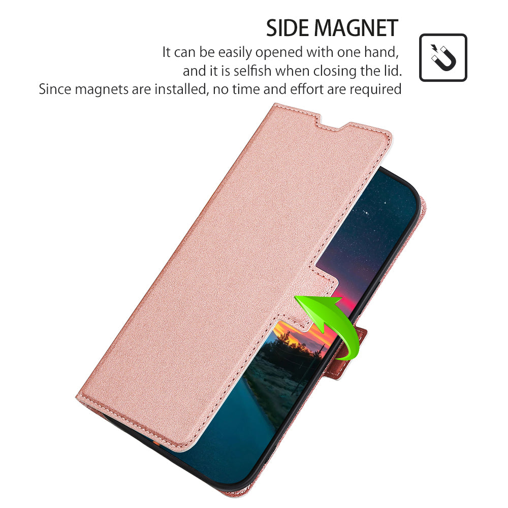 Strong Magnetic Closure Phone Cover Ultra-thin Leather Phone Case with Stand for Honor 50