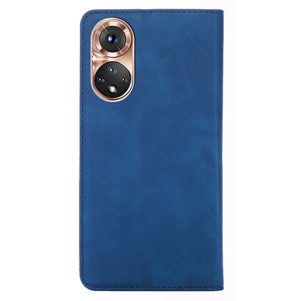 Skin-touch Feeling Magnetic Auto Closing Card Slots PU Leather Stand Phone Protector Case for Honor 50