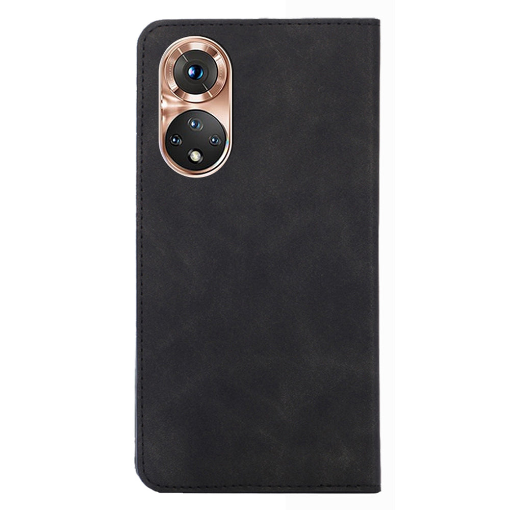 Skin-touch Feeling Magnetic Auto Closing Card Slots PU Leather Stand Phone Protector Case for Honor 50