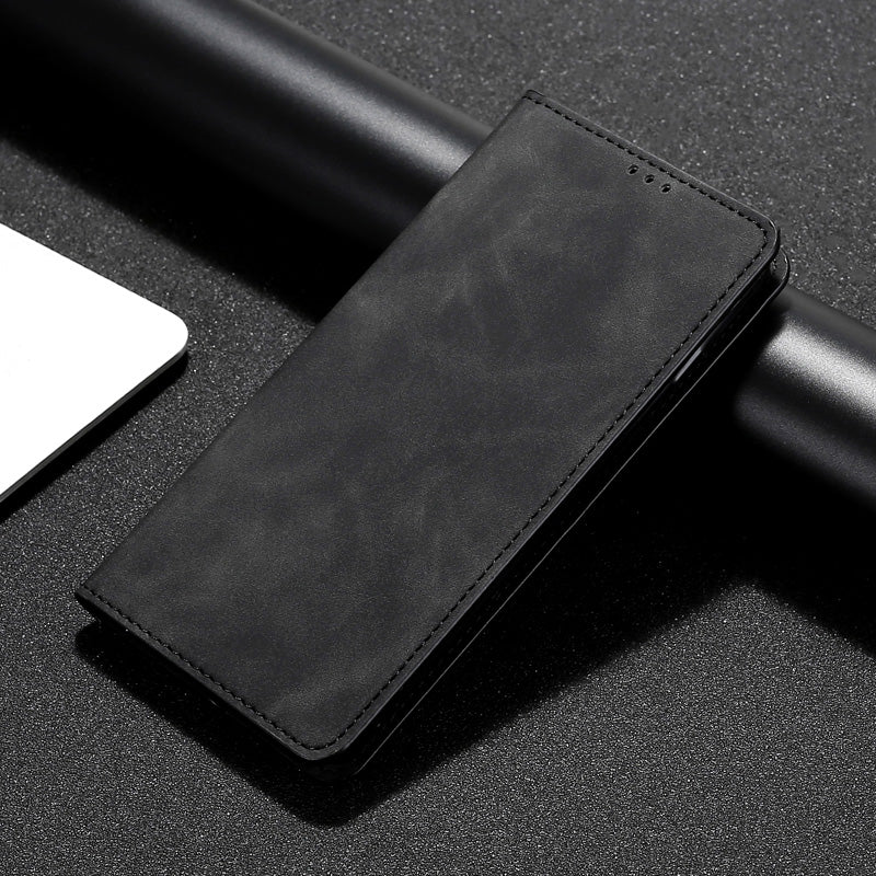 Skin-touch Feeling Magnetic Auto Closing Card Slots PU Leather Stand Phone Protector Case for Honor 50