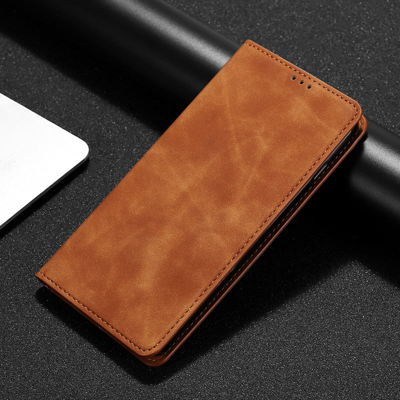 Skin-touch Feeling Magnetic Auto Closing Card Slots PU Leather Stand Phone Protector Case for Honor 50