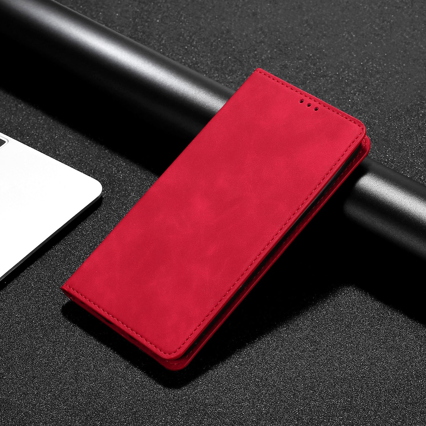 Skin-touch Feeling Magnetic Auto Closing Card Slots PU Leather Stand Phone Protector Case for Honor 50