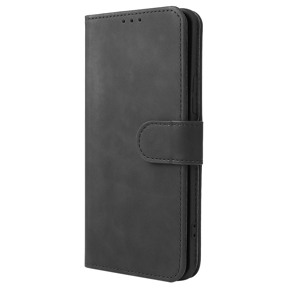 Folio Flip Skin-touch Feeling Stand Wallet Phone Cover Leather Case with Hand Strap for Honor 50