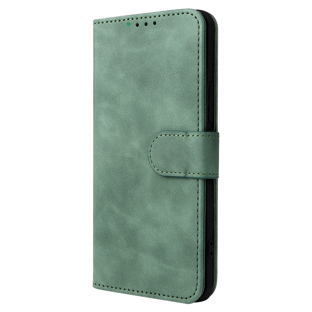 Folio Flip Skin-touch Feeling Stand Wallet Phone Cover Leather Case with Hand Strap for Honor 50