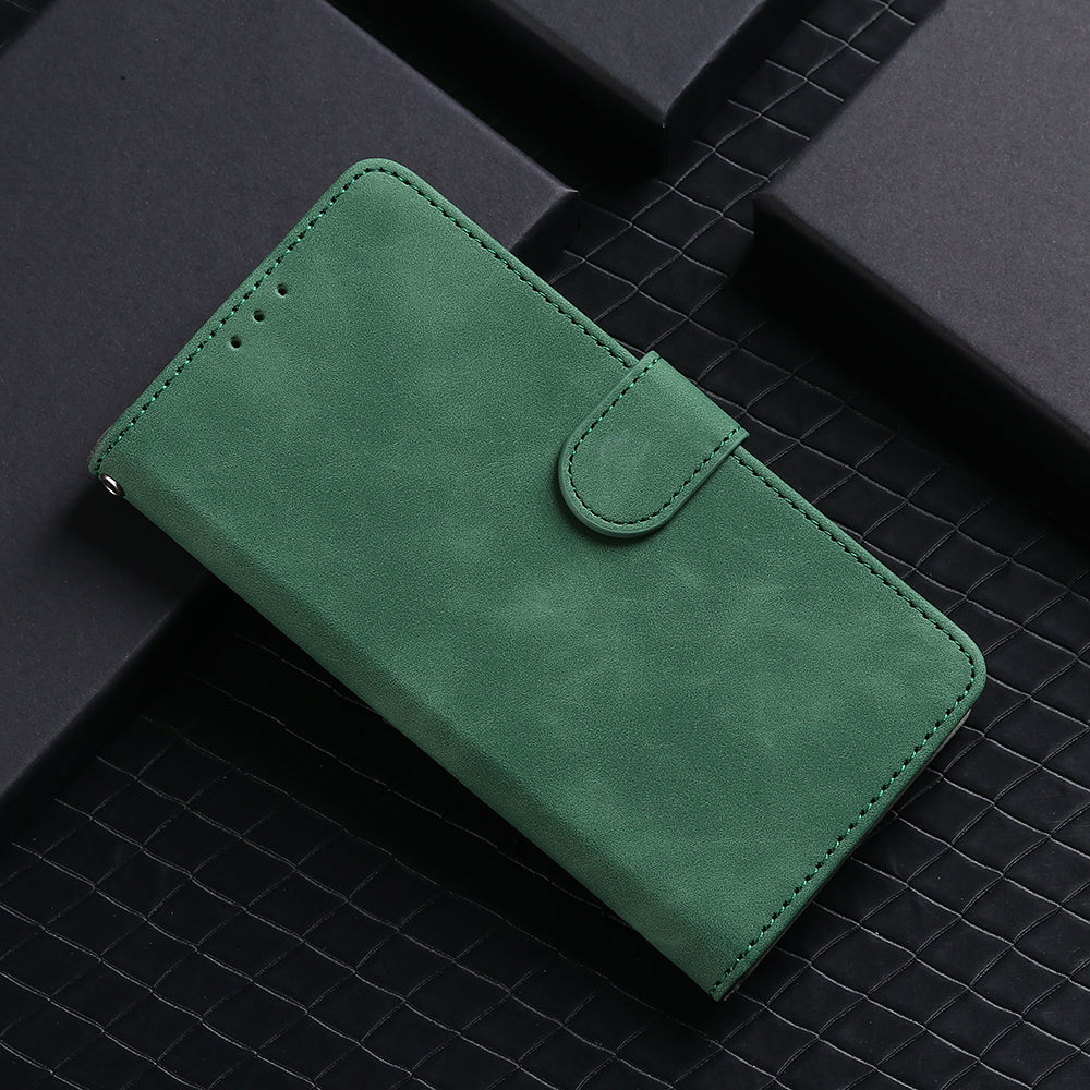 Folio Flip Skin-touch Feeling Stand Wallet Phone Cover Leather Case with Hand Strap for Honor 50