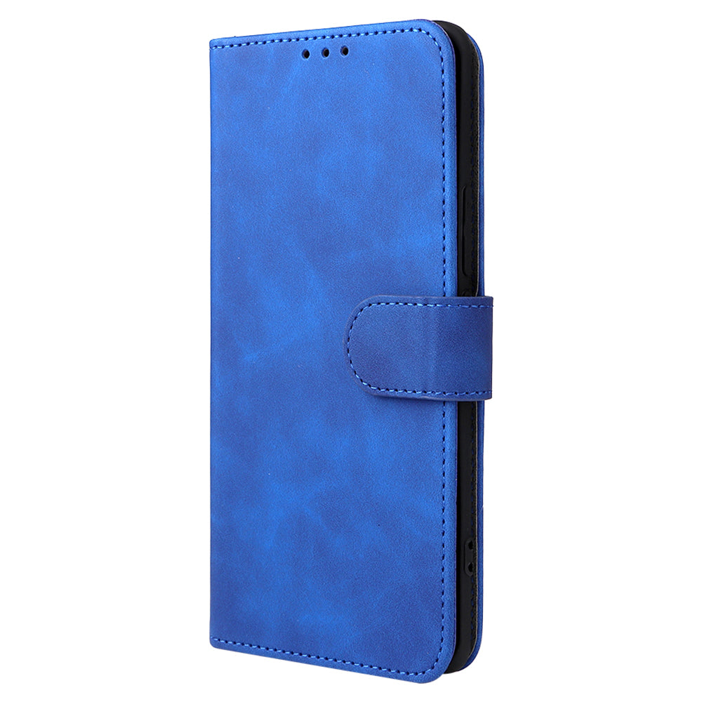 Folio Flip Skin-touch Feeling Stand Wallet Phone Cover Leather Case with Hand Strap for Honor 50