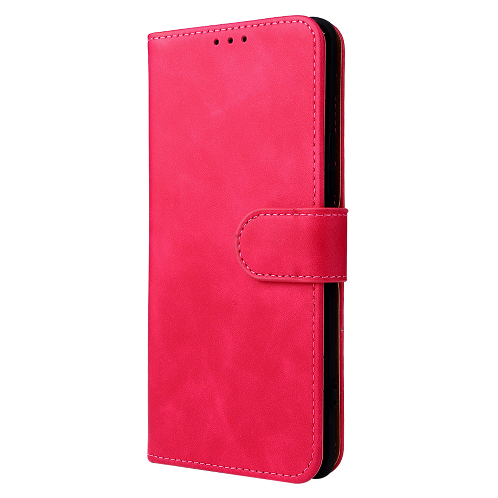 Folio Flip Skin-touch Feeling Stand Wallet Phone Cover Leather Case with Hand Strap for Honor 50