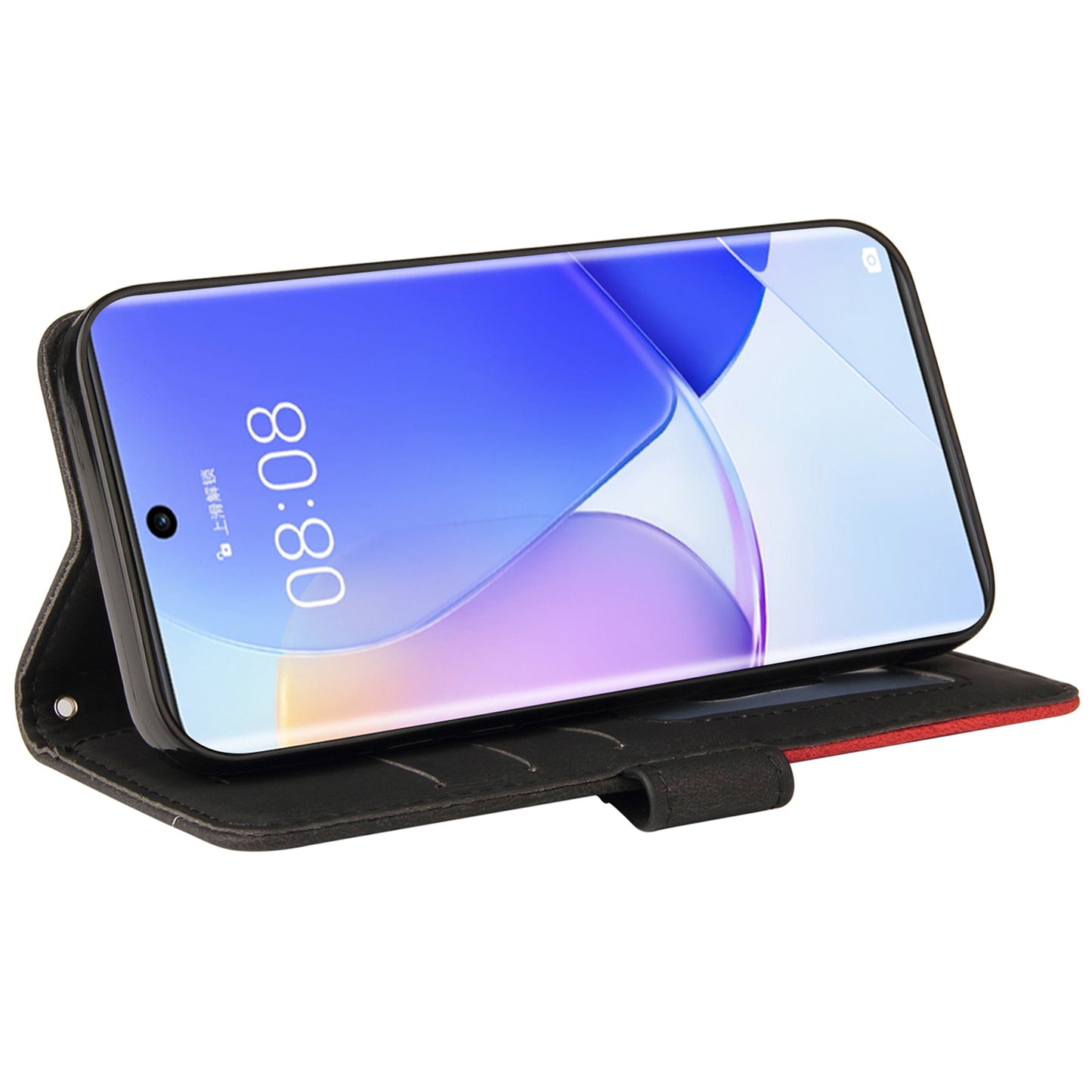 KT Leather Series-1 Anti-fingerprint Dual-Color Splicing Style Flip Phone Shell PU Leather Wallet Design Phone Case with Stand for Huawei nova 9 / Honor 50