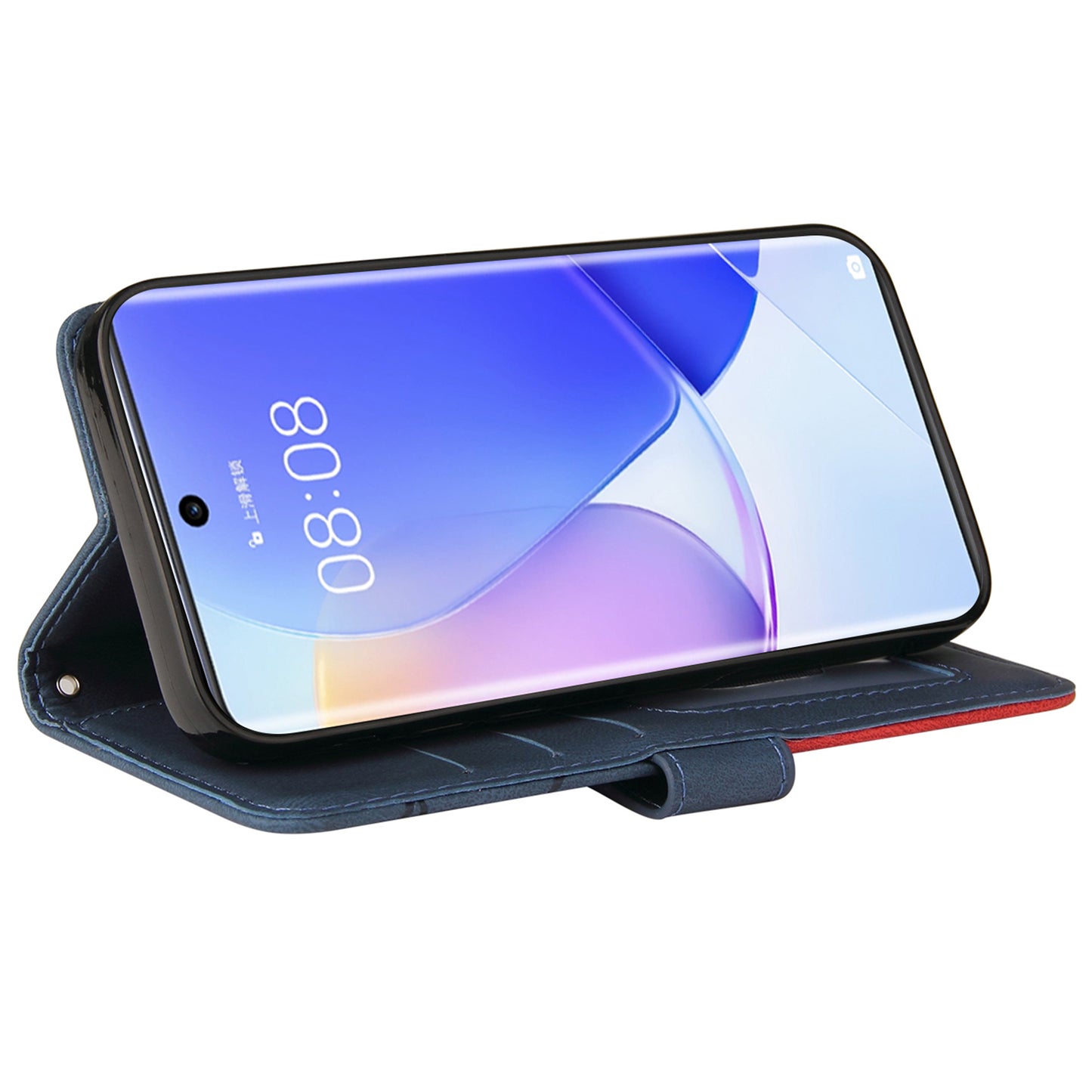 KT Leather Series-1 Anti-fingerprint Dual-Color Splicing Style Flip Phone Shell PU Leather Wallet Design Phone Case with Stand for Huawei nova 9 / Honor 50