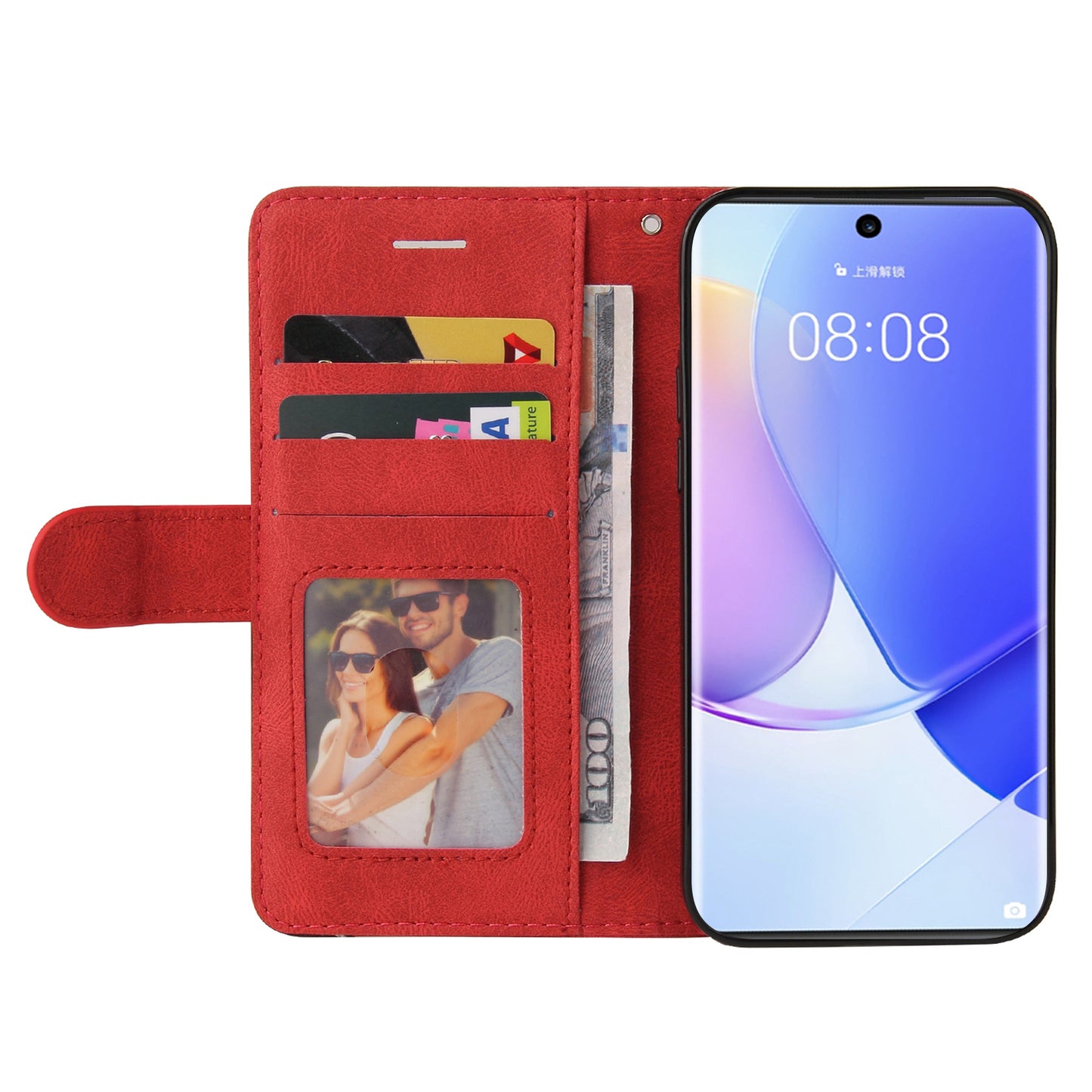 KT Leather Series-1 Anti-fingerprint Dual-Color Splicing Style Flip Phone Shell PU Leather Wallet Design Phone Case with Stand for Huawei nova 9 / Honor 50