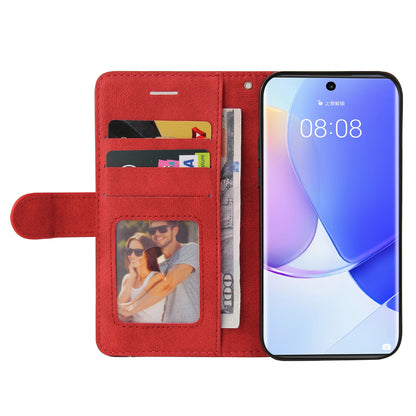 KT Leather Series-1 Anti-fingerprint Dual-Color Splicing Style Flip Phone Shell PU Leather Wallet Design Phone Case with Stand for Huawei nova 9 / Honor 50