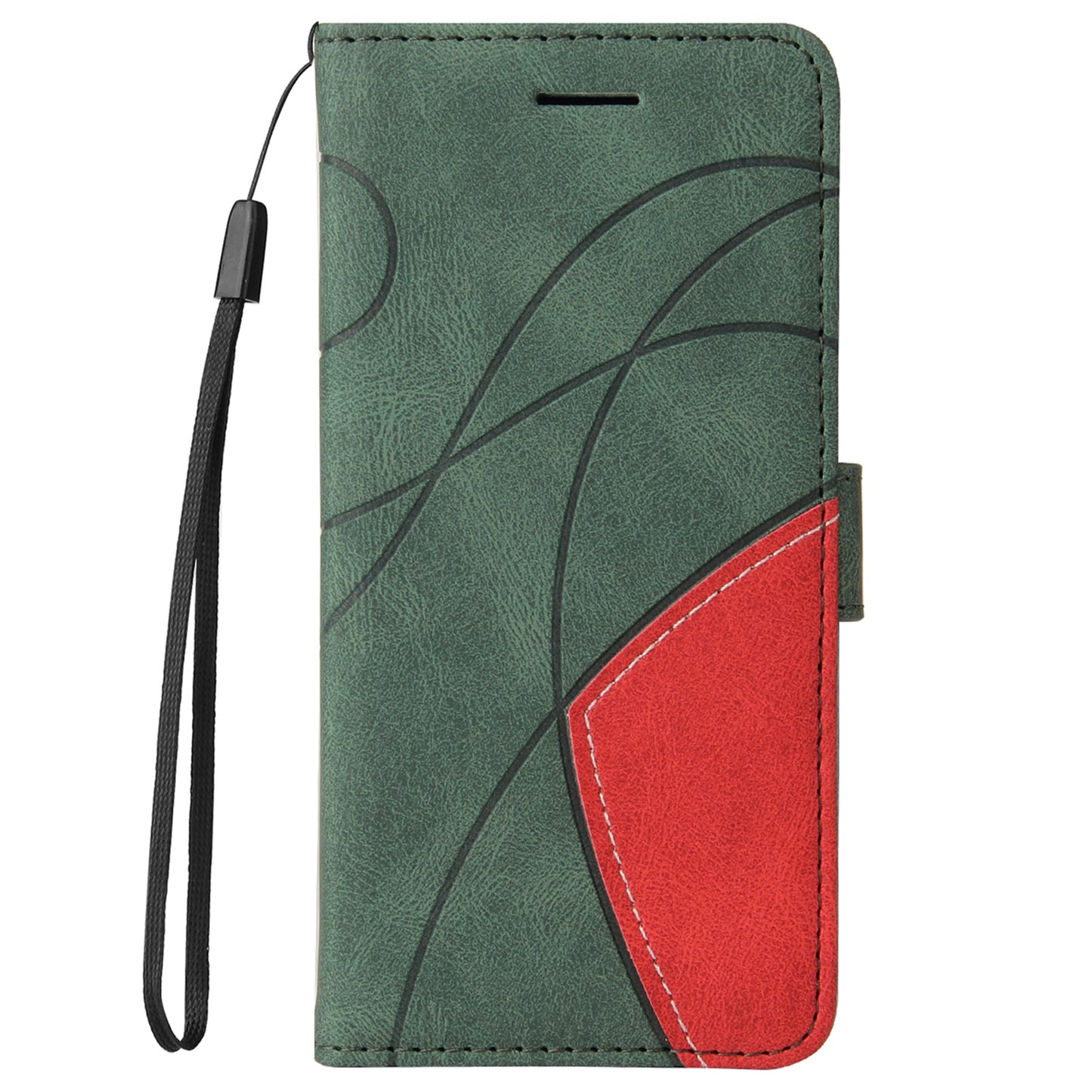 KT Leather Series-1 Anti-fingerprint Dual-Color Splicing Style Flip Phone Shell PU Leather Wallet Design Phone Case with Stand for Huawei nova 9 / Honor 50
