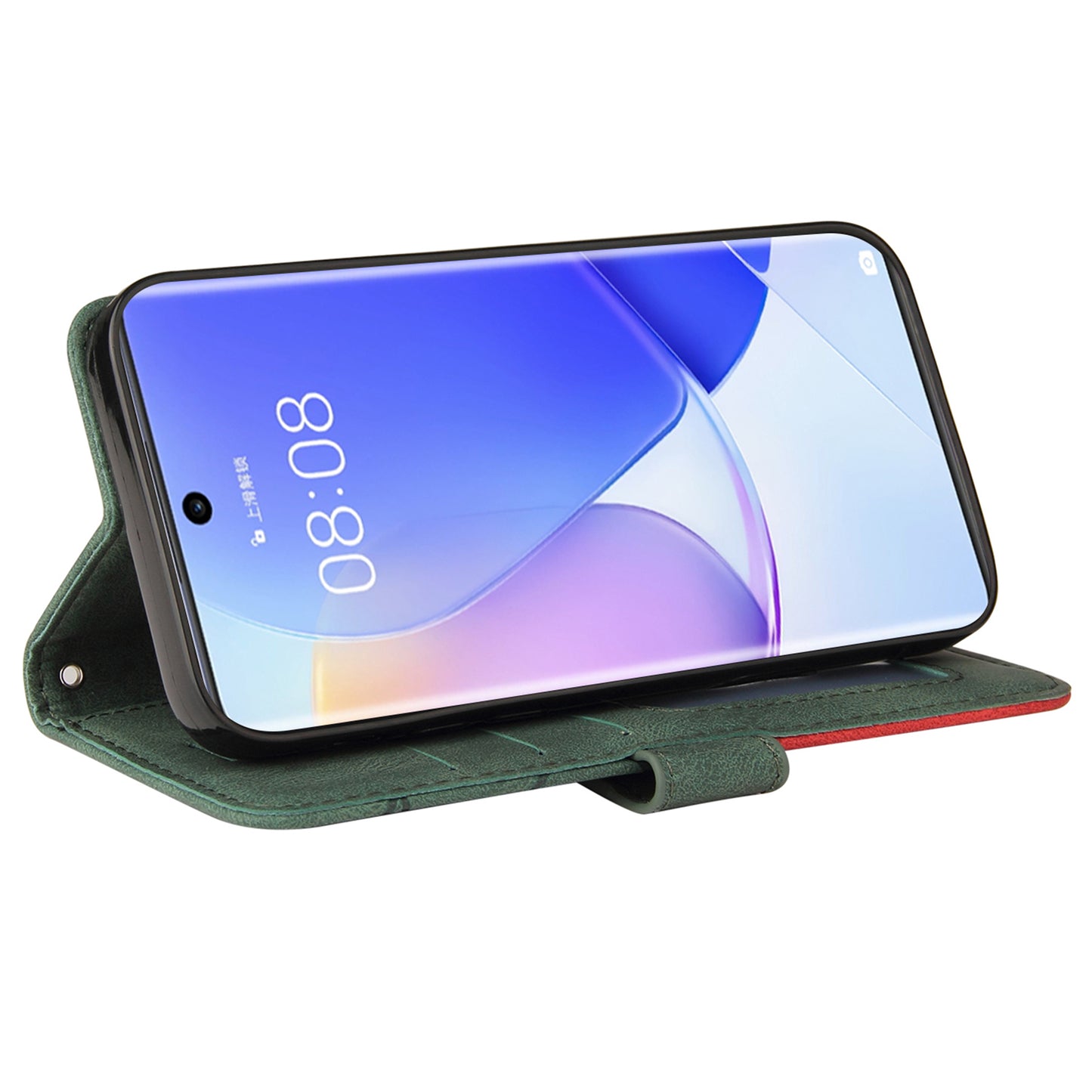 KT Leather Series-1 Anti-fingerprint Dual-Color Splicing Style Flip Phone Shell PU Leather Wallet Design Phone Case with Stand for Huawei nova 9 / Honor 50