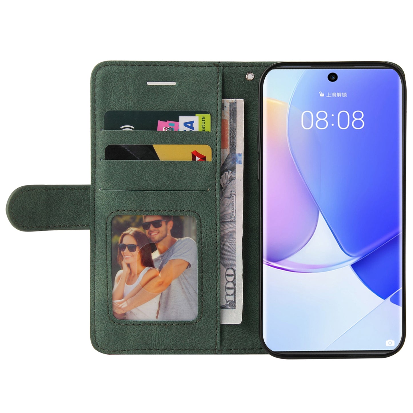 KT Leather Series-1 Anti-fingerprint Dual-Color Splicing Style Flip Phone Shell PU Leather Wallet Design Phone Case with Stand for Huawei nova 9 / Honor 50