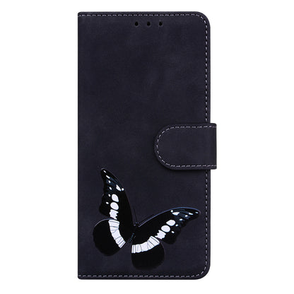Butterfly Printing Stand Wallet Design Skin Touch Leather Phone Cover for Huawei nova 8i/Honor 50 Lite