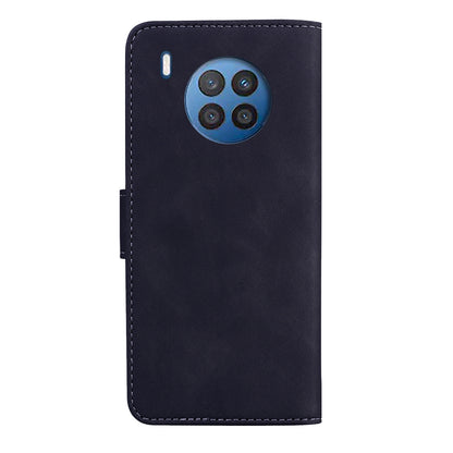 Butterfly Printing Stand Wallet Design Skin Touch Leather Phone Cover for Huawei nova 8i/Honor 50 Lite