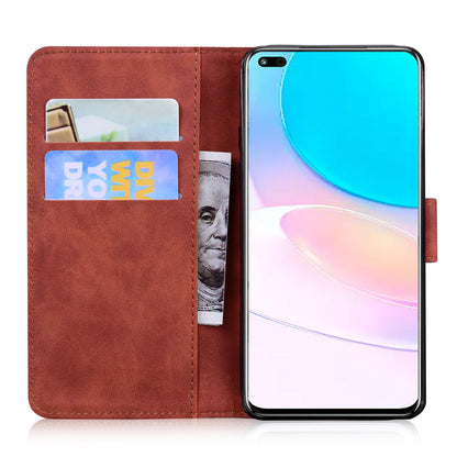 Butterfly Printing Stand Wallet Design Skin Touch Leather Phone Cover for Huawei nova 8i/Honor 50 Lite