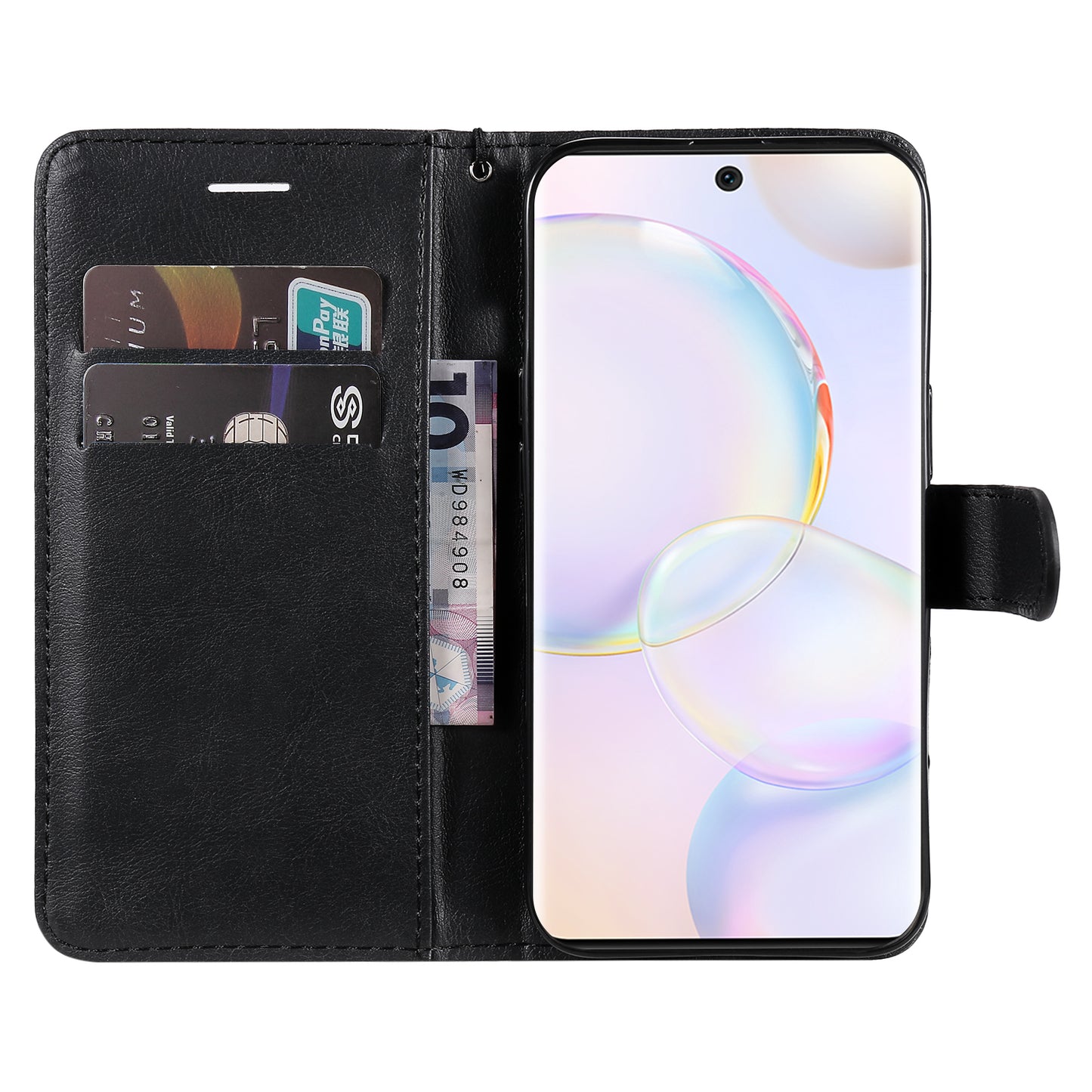 KT Leather Series-2 Solid Color Wallet Leather Case Inner Soft TPU Phone Cover with Adjustable Stand for Honor 50 5G/Huawei nova 9