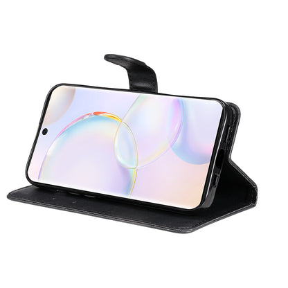 KT Leather Series-2 Solid Color Wallet Leather Case Inner Soft TPU Phone Cover with Adjustable Stand for Honor 50 5G/Huawei nova 9