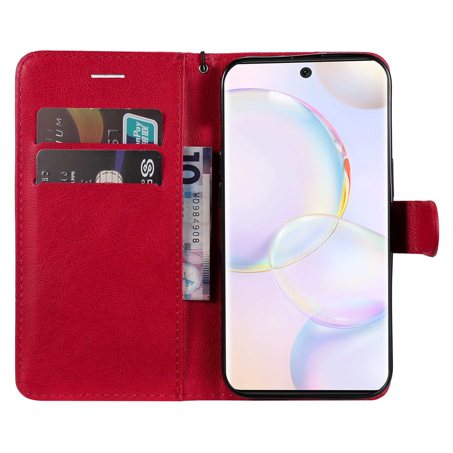 KT Leather Series-2 Solid Color Wallet Leather Case Inner Soft TPU Phone Cover with Adjustable Stand for Honor 50 5G/Huawei nova 9