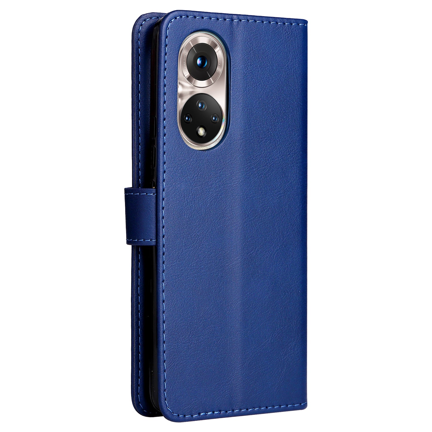 KT Leather Series-2 Solid Color Wallet Leather Case Inner Soft TPU Phone Cover with Adjustable Stand for Honor 50 5G/Huawei nova 9