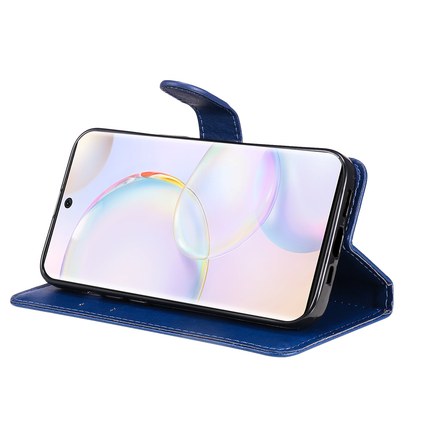 KT Leather Series-2 Solid Color Wallet Leather Case Inner Soft TPU Phone Cover with Adjustable Stand for Honor 50 5G/Huawei nova 9