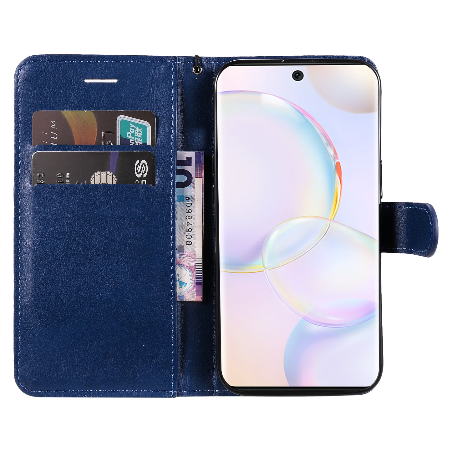 KT Leather Series-2 Solid Color Wallet Leather Case Inner Soft TPU Phone Cover with Adjustable Stand for Honor 50 5G/Huawei nova 9