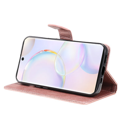 KT Leather Series-2 Solid Color Wallet Leather Case Inner Soft TPU Phone Cover with Adjustable Stand for Honor 50 5G/Huawei nova 9