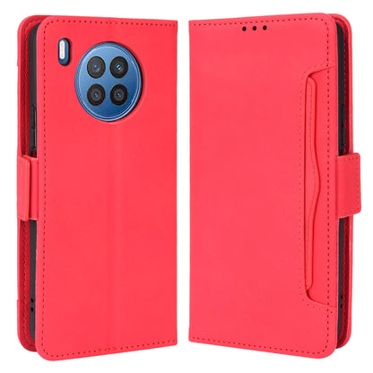 For Huawei nova 8i/Honor 50 Lite Shockproof Magnetic Closure Flip Case Multiple Card Slot Design PU Leather Wallet Phone Cover