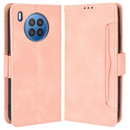 For Huawei nova 8i/Honor 50 Lite Shockproof Magnetic Closure Flip Case Multiple Card Slot Design PU Leather Wallet Phone Cover