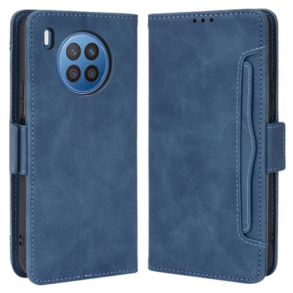 For Huawei nova 8i/Honor 50 Lite Shockproof Magnetic Closure Flip Case Multiple Card Slot Design PU Leather Wallet Phone Cover