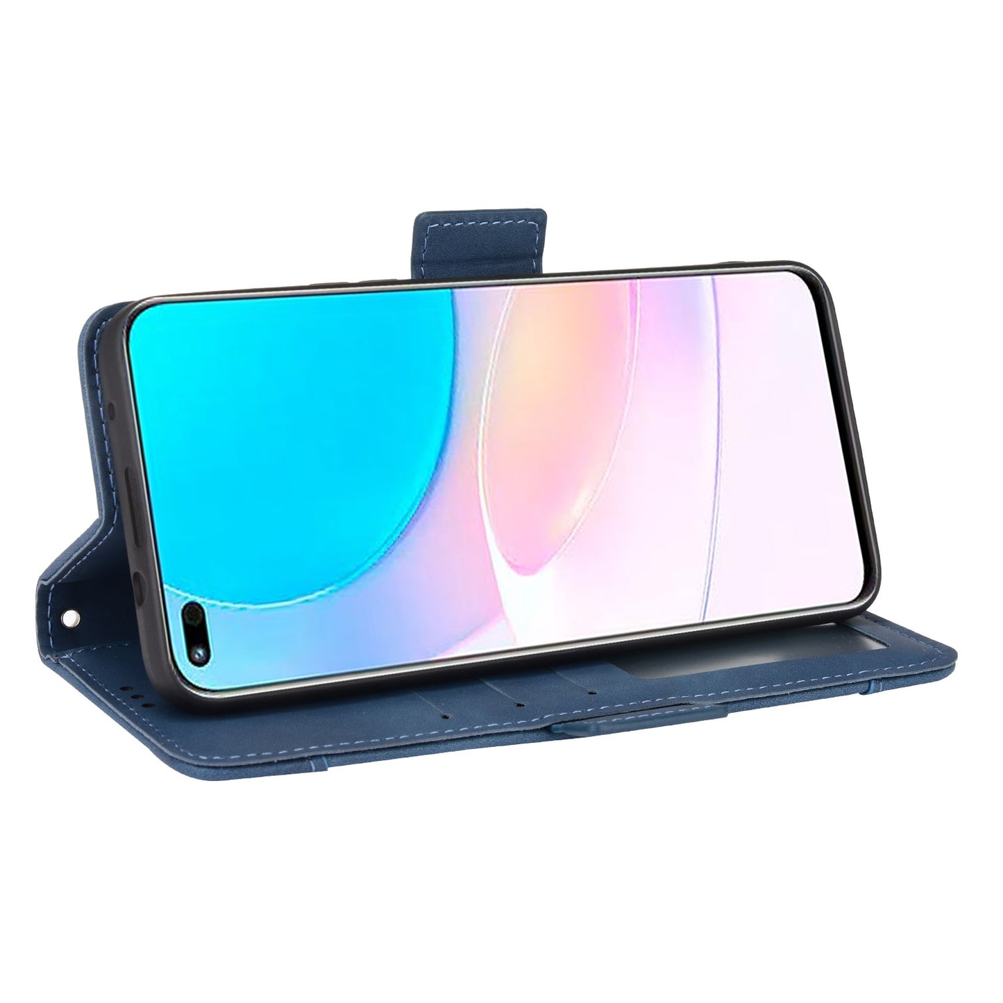For Huawei nova 8i/Honor 50 Lite Shockproof Magnetic Closure Flip Case Multiple Card Slot Design PU Leather Wallet Phone Cover