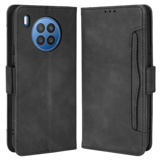 For Huawei nova 8i/Honor 50 Lite Shockproof Magnetic Closure Flip Case Multiple Card Slot Design PU Leather Wallet Phone Cover