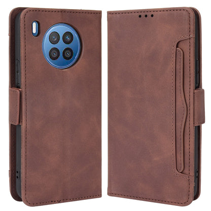 For Huawei nova 8i/Honor 50 Lite Shockproof Magnetic Closure Flip Case Multiple Card Slot Design PU Leather Wallet Phone Cover