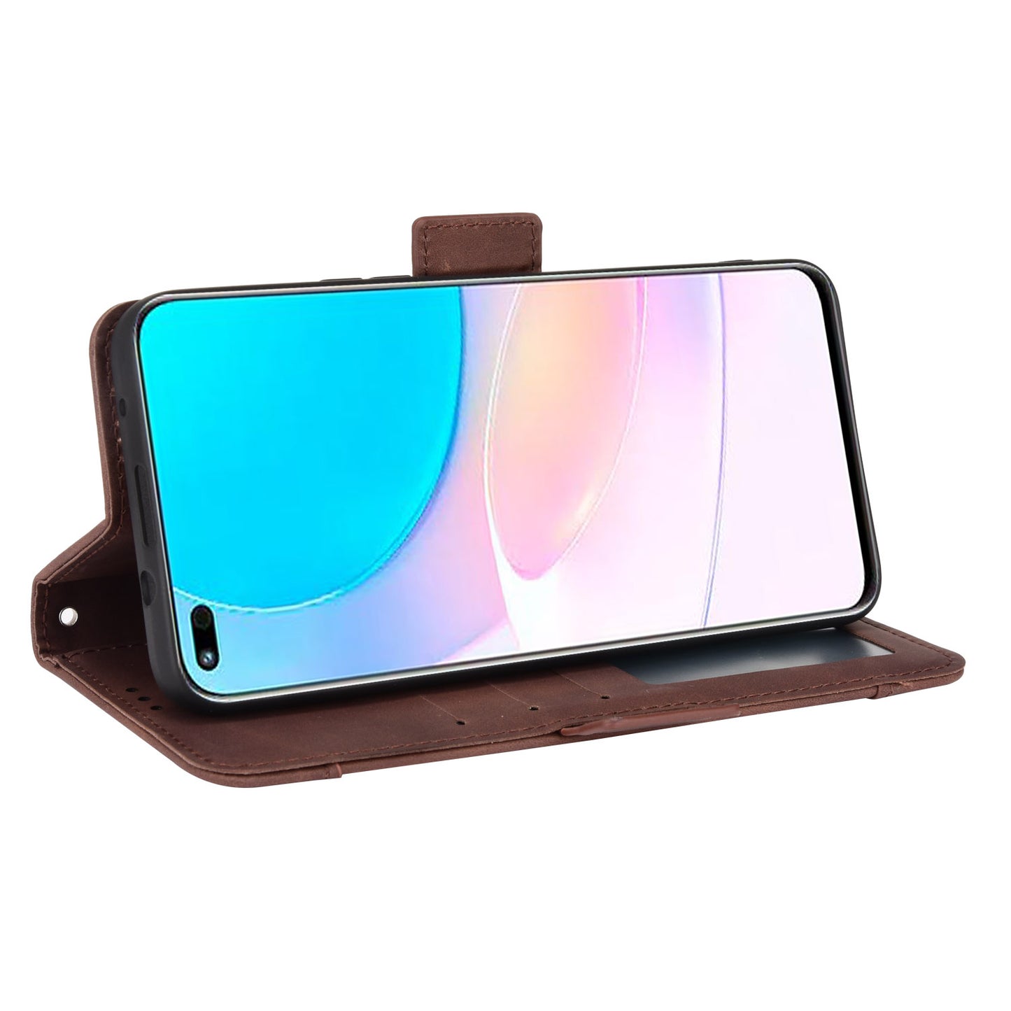For Huawei nova 8i/Honor 50 Lite Shockproof Magnetic Closure Flip Case Multiple Card Slot Design PU Leather Wallet Phone Cover