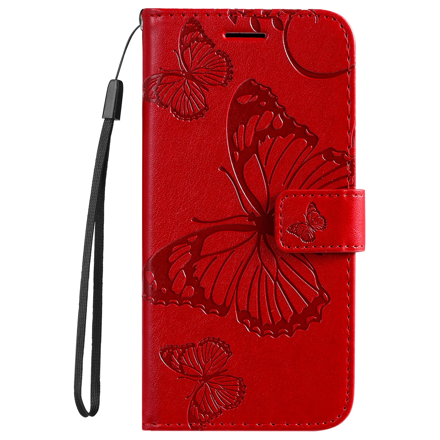 KT Imprinting Flower Series-2 PU Leather Magnetic Flip Wallet Case Stand Imprinted Butterfly Pattern Full Body Protective Cover with Strap for Honor 50 5G / Huawei nova 9