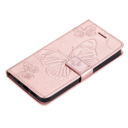 KT Imprinting Flower Series-2 PU Leather Magnetic Flip Wallet Case Stand Imprinted Butterfly Pattern Full Body Protective Cover with Strap for Honor 50 5G / Huawei nova 9