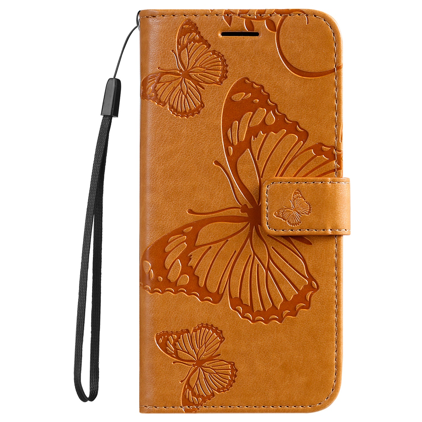KT Imprinting Flower Series-2 PU Leather Magnetic Flip Wallet Case Stand Imprinted Butterfly Pattern Full Body Protective Cover with Strap for Honor 50 5G / Huawei nova 9