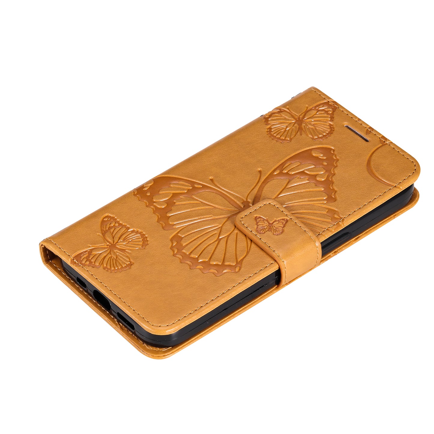 KT Imprinting Flower Series-2 PU Leather Magnetic Flip Wallet Case Stand Imprinted Butterfly Pattern Full Body Protective Cover with Strap for Honor 50 5G / Huawei nova 9