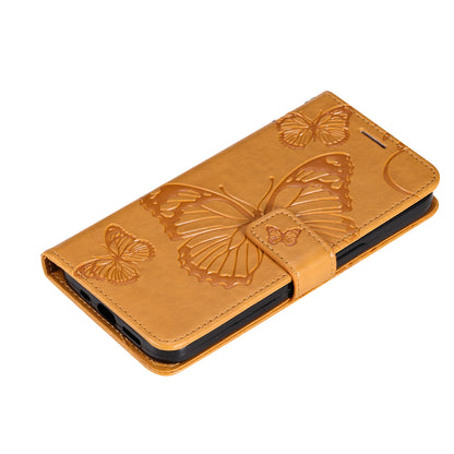 KT Imprinting Flower Series-2 PU Leather Magnetic Flip Wallet Case Stand Imprinted Butterfly Pattern Full Body Protective Cover with Strap for Honor 50 5G / Huawei nova 9