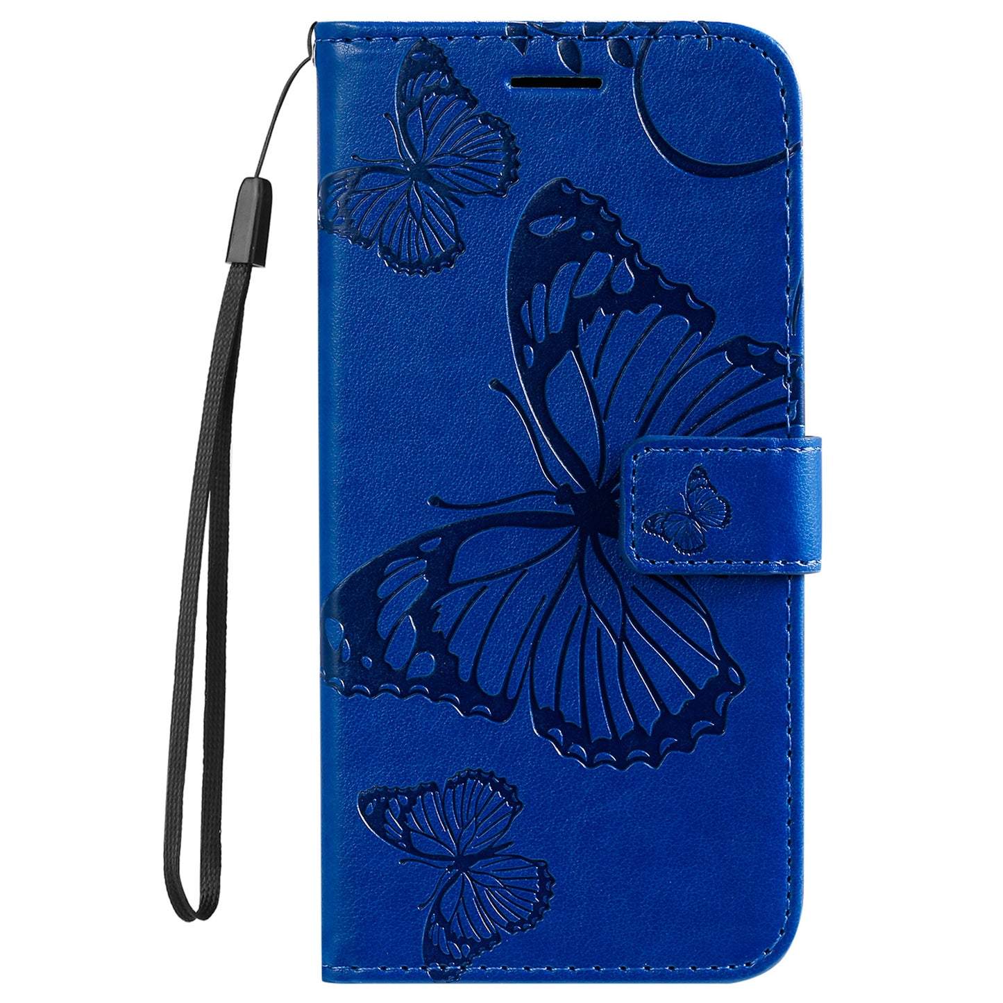 KT Imprinting Flower Series-2 PU Leather Magnetic Flip Wallet Case Stand Imprinted Butterfly Pattern Full Body Protective Cover with Strap for Honor 50 5G / Huawei nova 9