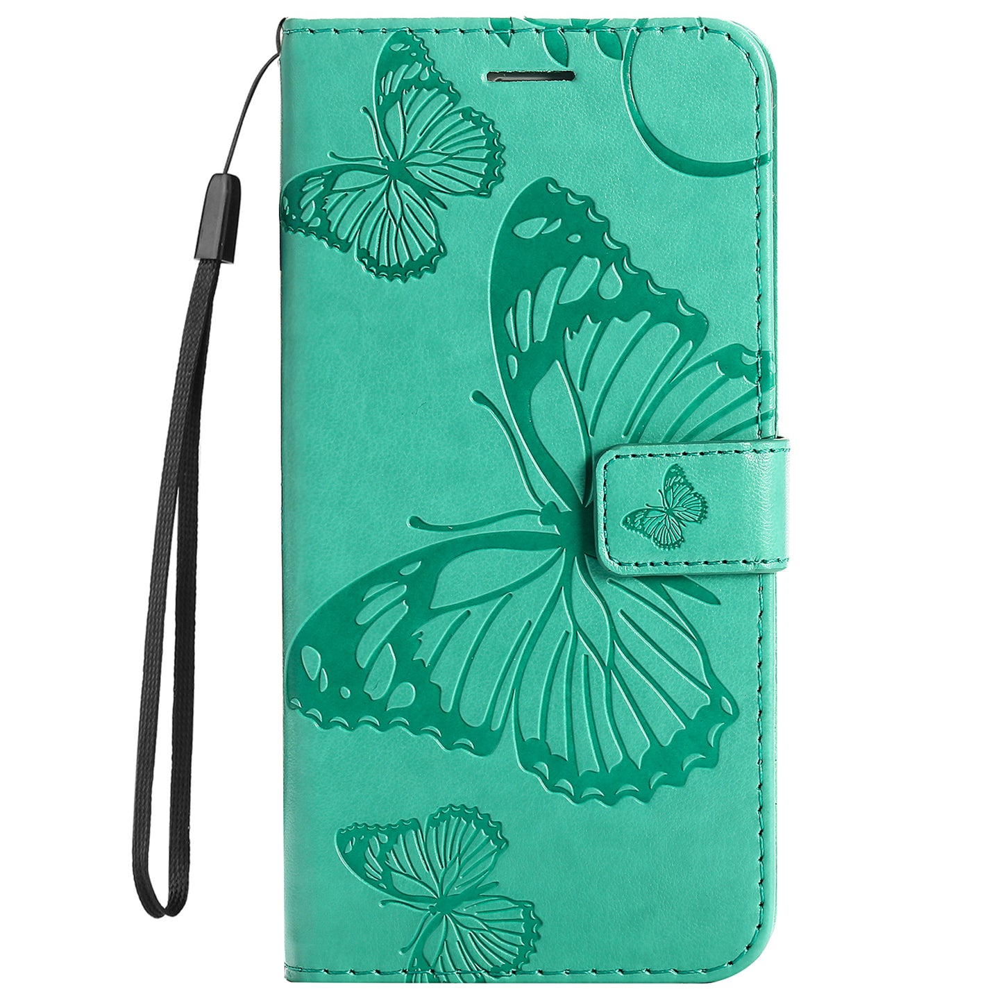 KT Imprinting Flower Series-2 PU Leather Magnetic Flip Wallet Case Stand Imprinted Butterfly Pattern Full Body Protective Cover with Strap for Honor 50 5G / Huawei nova 9