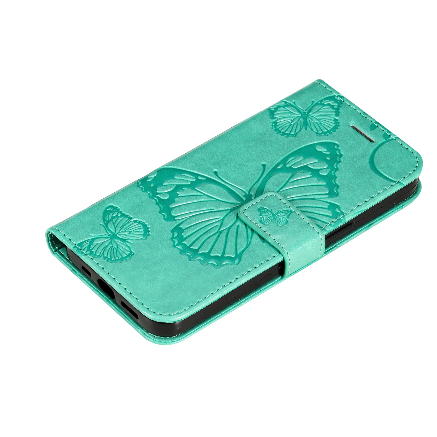 KT Imprinting Flower Series-2 PU Leather Magnetic Flip Wallet Case Stand Imprinted Butterfly Pattern Full Body Protective Cover with Strap for Honor 50 5G / Huawei nova 9